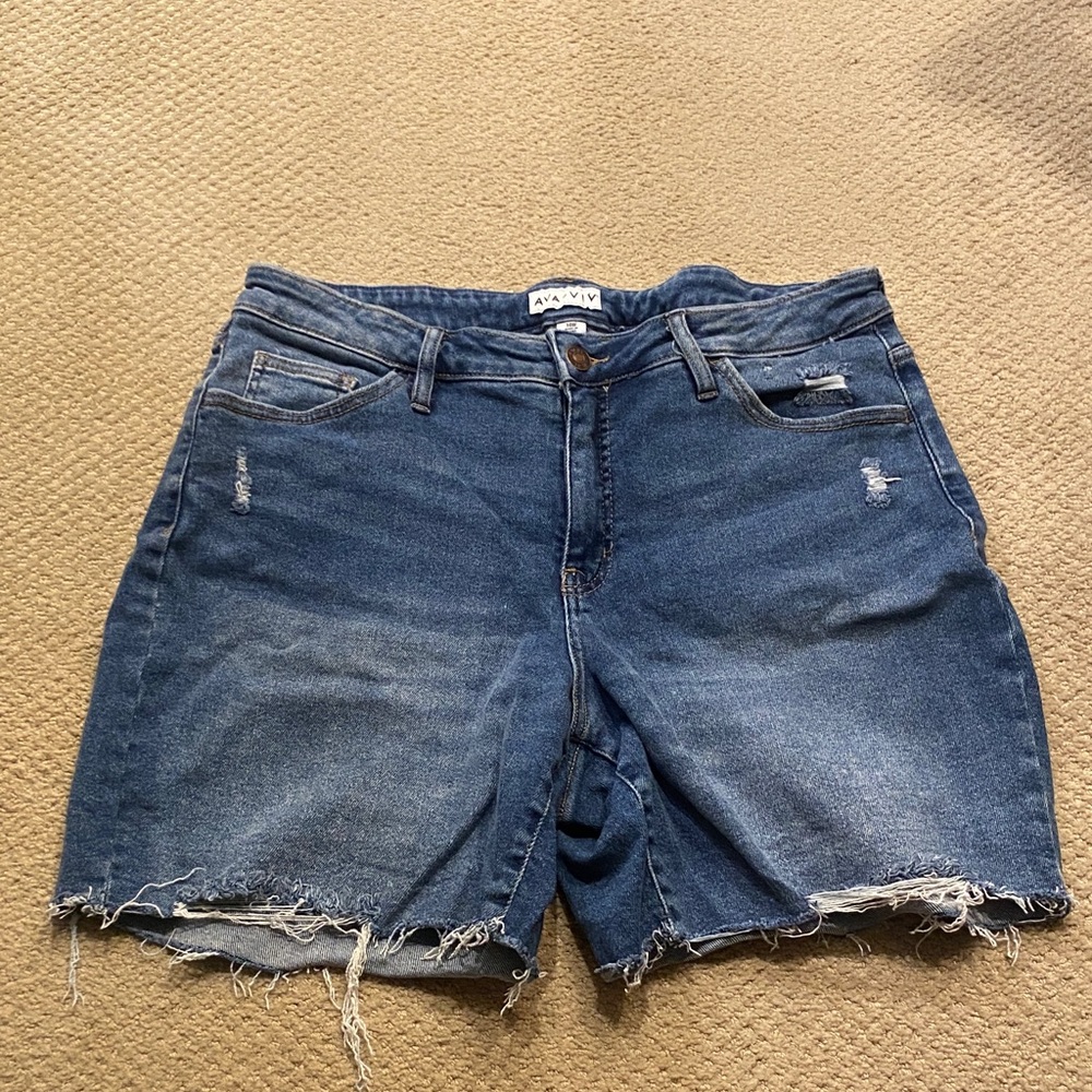 Women's Distressed Blue Jean Shorts
